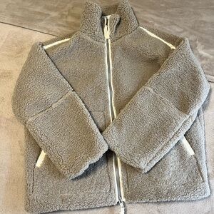 H&M teddy fleece zip up